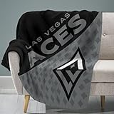 Sleep Squad Las Vegas Aces Logo 60 x 80 Raschel Plush Blanket A Super-Soft WNBA Throw