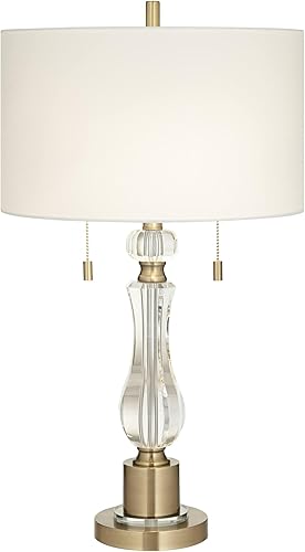 Miniatura 2 de Vienna Full Spectrum Jordan - Lámpara de mesa tradicional de 27 12 pulgadas de alto, acabado de latón, cristal de metal, pantalla única, color