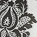 Yifely Retro Black Damask Furniture Paper Self-Adhesive Shelf Liner Light Grey Table Dresser Decor Sticker 17.7 Inch by 9.8 Feet