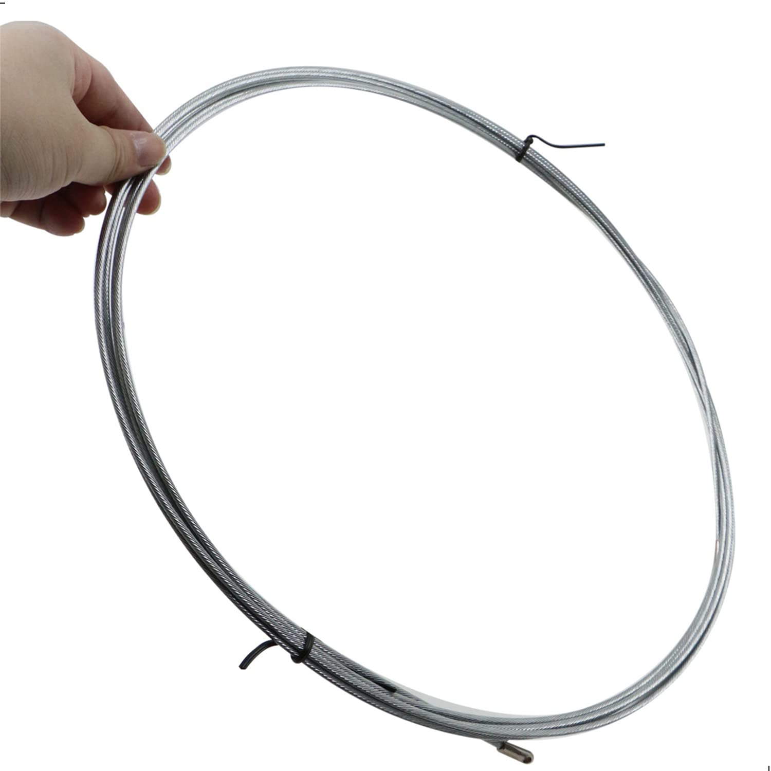 Sonda Tiracavi Passacavi Elettricista - Aid Wire Cable Cavo Threading Dispositivo Kit di Strumenti Per L’Installazione di Cavi, Diametro 3 mm, 5 M, Argento, con Molla di Guida