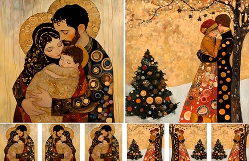 Klimt Krippen-Reispapier, 20,3 x 29,2 cm (A4), 4 Blatt, 32 Stück, 8...