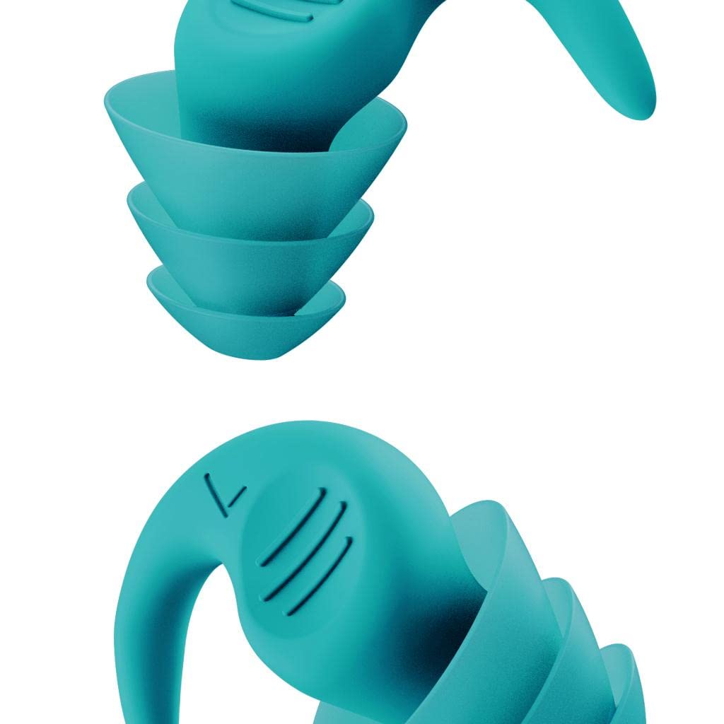 vms india Noise Reduction Ear Plugs Silicone Sound Blocking for Sleep Snoring Swimming Blue-picture-3