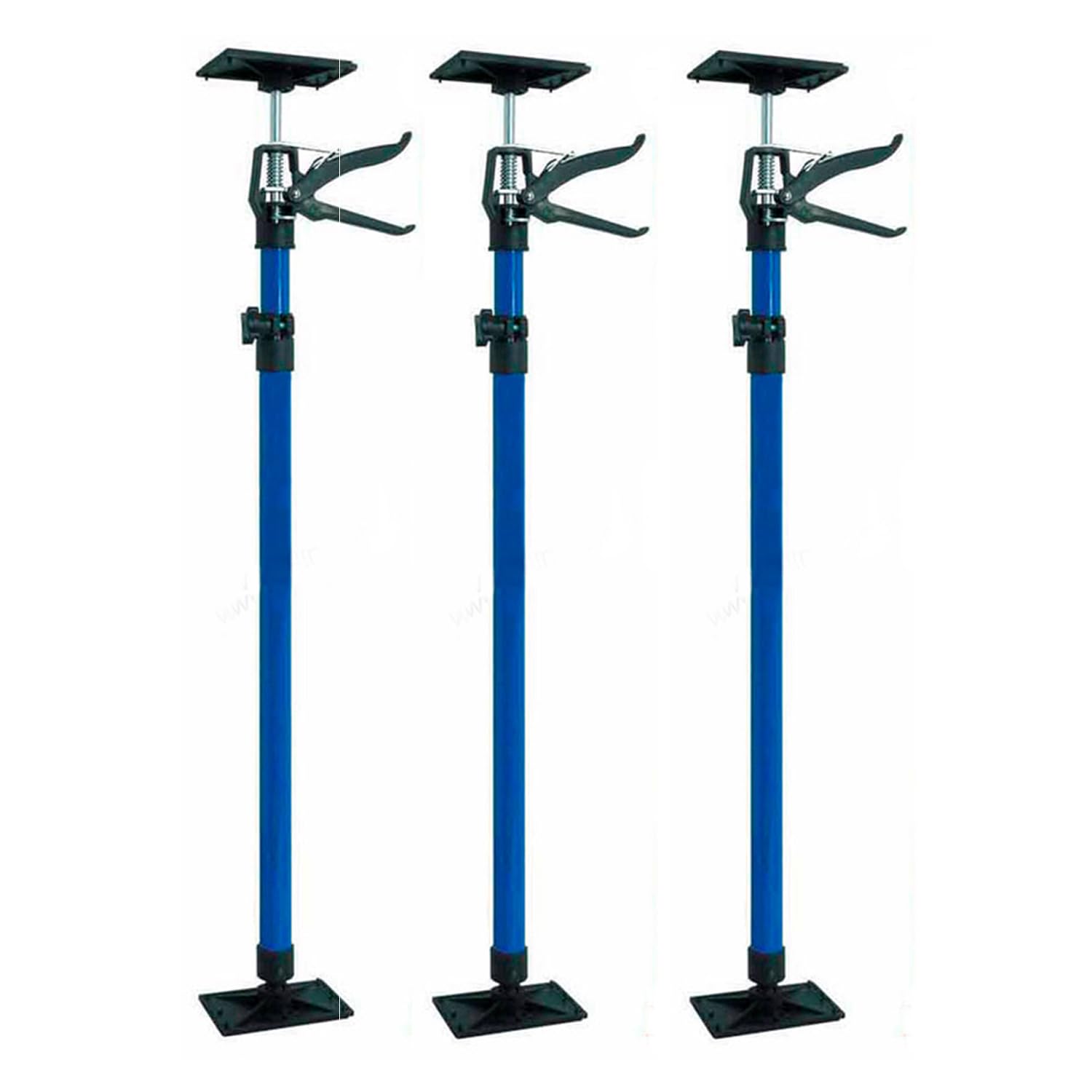 3 Stk. Deckenstütze Montagestütze 115-290cm Schnellspannstütze Einhandstütze Teleskopstange 30kg Stahl Schnellspann Deckenstützen Zargenspanner
