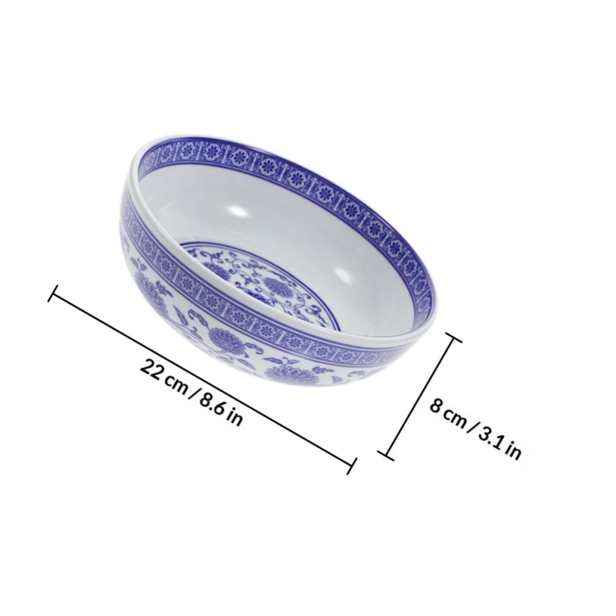 Tazón de Ramen de Cerámica Azul Superficie Lisa y Fácil Limpieza, Cuenco para Sopa Adecuado para Accesorios de Cocina y Uso Diario Hogar
