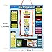 ZazzyKid Magnetic Calendar & Weather Chart for Kids - Preschool Daily Calendar Learning for Days of the Week, Months, Weather & Season Blue