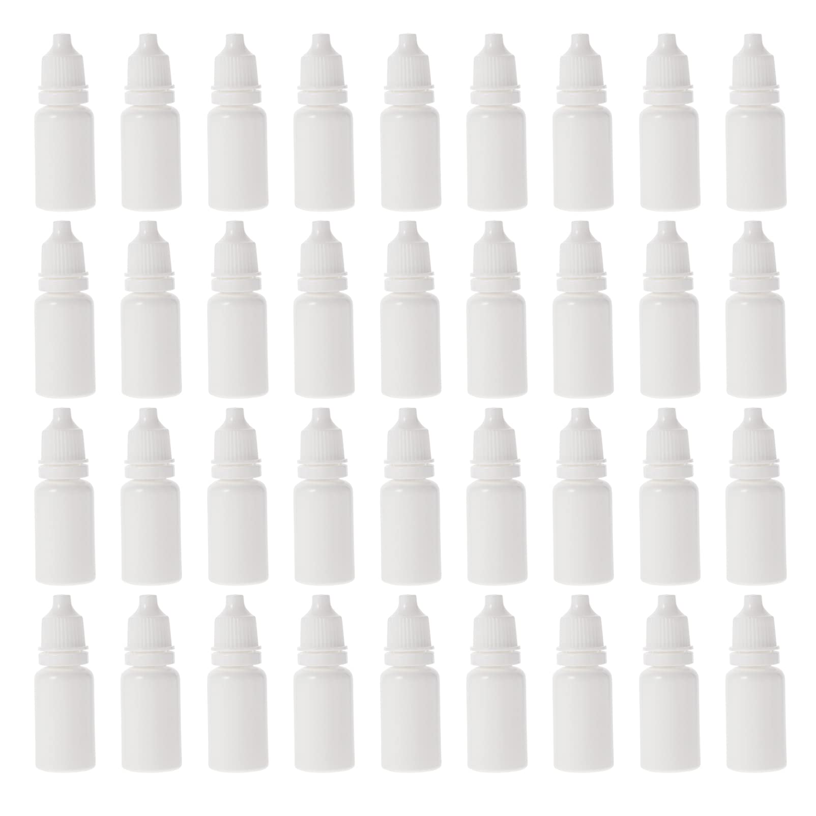 50pcs 10ml Dropper Squeeze Bottle Empty Drop Bottles Refillable Containers with Caps for Eye Liquid Essential Oil Cosmetic Sample Perfume (White)-image-46