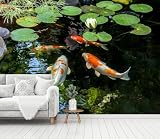 Decorazione Da Muro ModernaCarta da parati decorativa 3D Lucky Koi, 308 x 220 cmDecorazione Murale Soggiorno Camera Da Letto