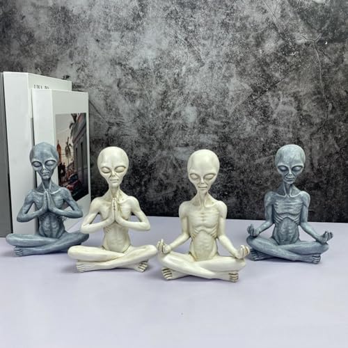 Estatua Yoga Alien Figuras Decorativas 6.3 pulgadas miniatura 7