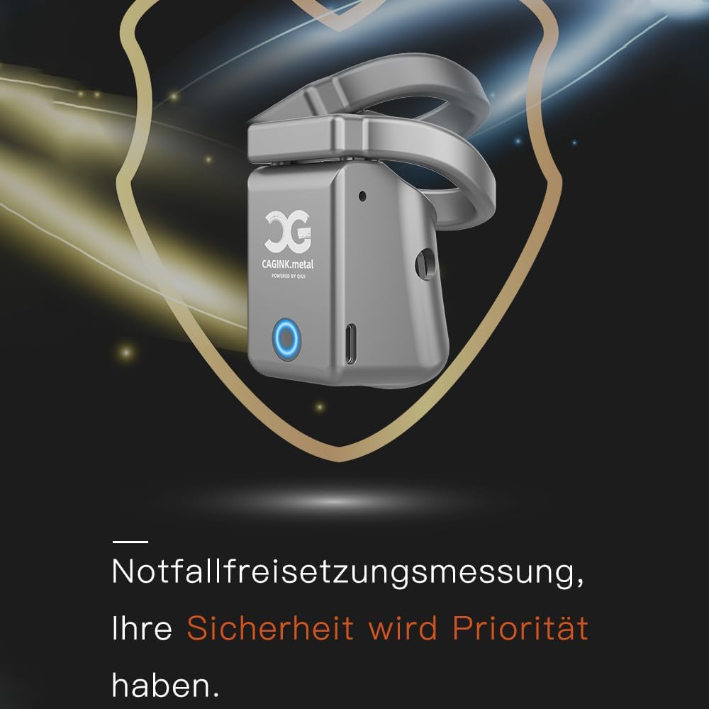Kuaecr Peniskäfig APP Elektrischer Schock Chastity Cage für Male Mit 2 Penisringe Metall Keuschheitskäfig Peniskäfig Sexspielzeug SM Fetisch Extrem Penis Bondage Unterstützt Bluetooth-Timer-Sperre