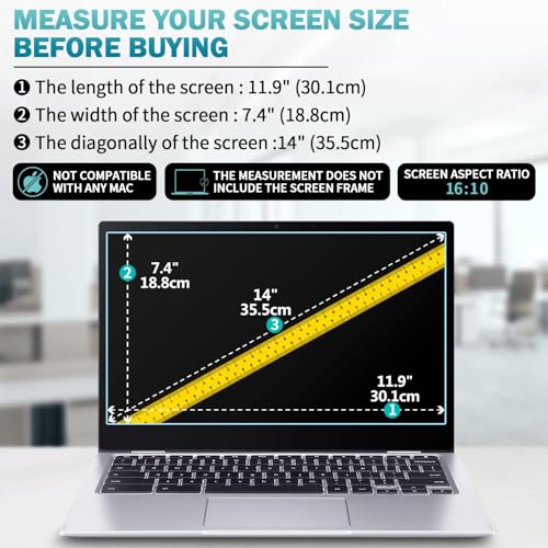 Image of Saco 14 Inch Laptop Anti-Glare Screen Guard Compatible for Dell Inspiron 14 Plus 7440 7441 14 Inch Laptop