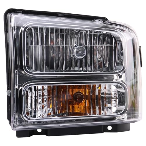 Image of TRQ Driver Side Headlight Assembly Compatible with 2005 Ford Excursion 2005-2007 F250 Super Duty F350 Super Duty FO2502217