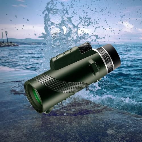 Image of Monocular-Telescope 80x100 High Powered Monoculars High Definition forAduts High Powered with HD BAK4 Prism Smartphone AdapterTelescope Bird Watching Travel Camping Hiking-Green