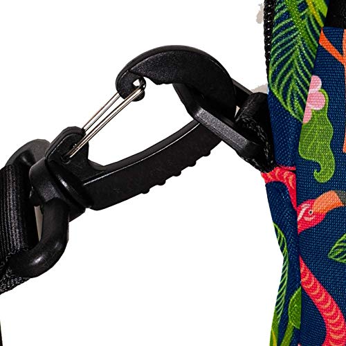 Maletín para portátil 14"-15.4" tipo bandolera crossbody con estampado tropical 4