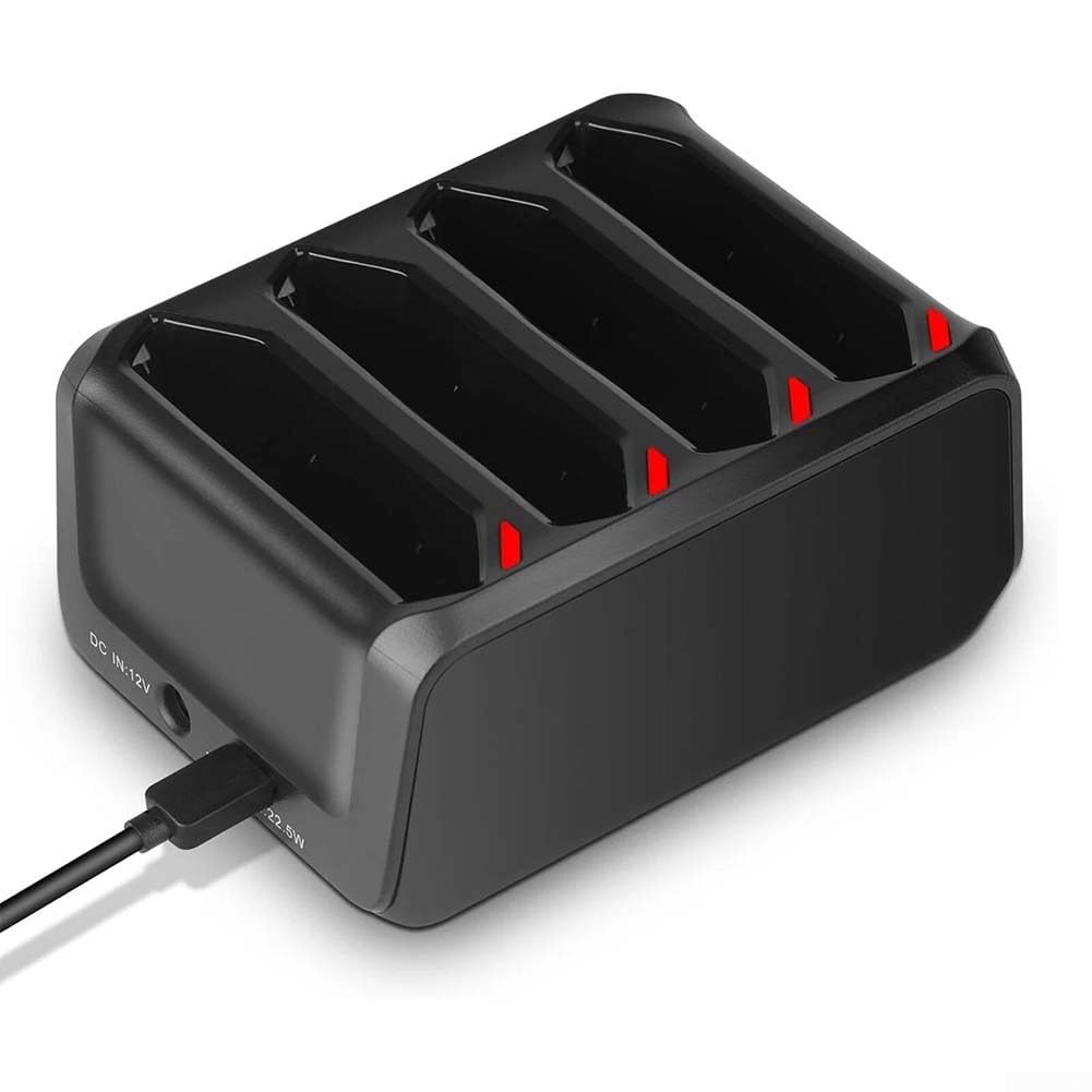 Stazione di ricarica rapida per scanner Zebra Tc70 Tc72 Tc75 Tc77 con quattro slot e indicatori LED compatibile con dispositivi Symbol Colore nero