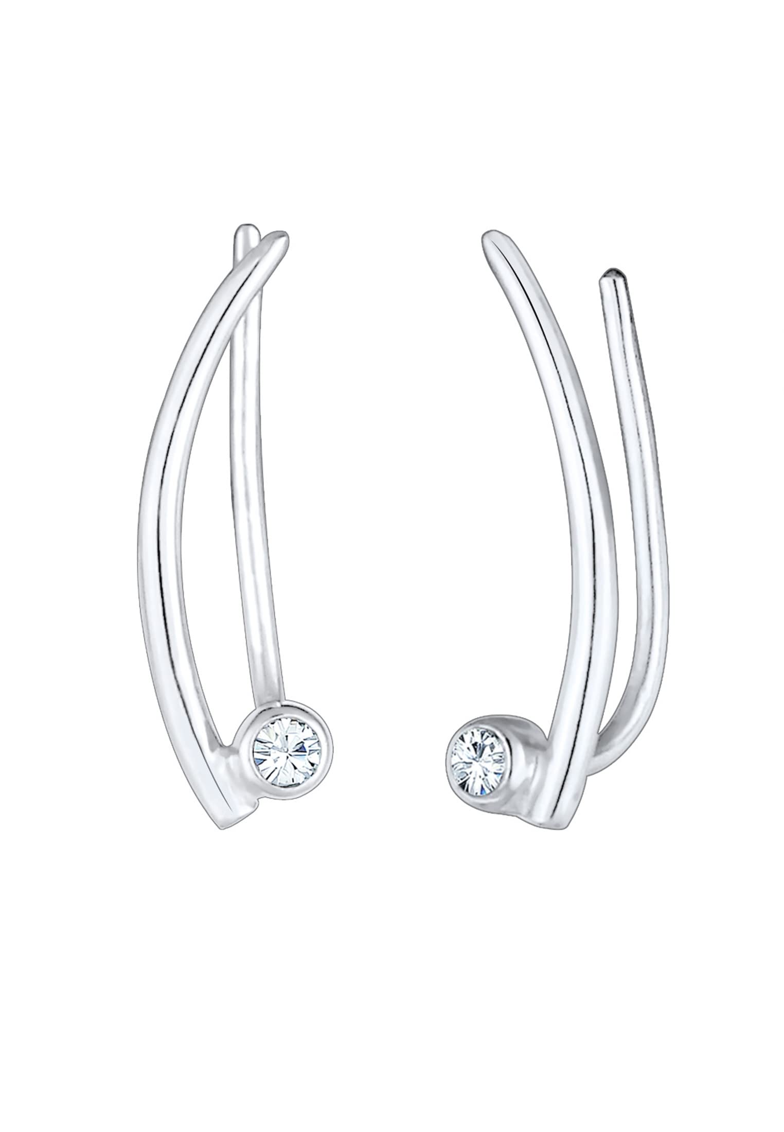 Jimmy Choo Ear cuff con cristalli - Argento
