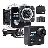 Cámara Deportiva, WiMiUS L1 4k Camara de Acción Deportiva WIFI 20MP Ultra HD 2.0 LCD Pantella Impermeable 30M Gran Angular de 170ºcon 2 Baterías y Accesorios+Bolso (Negro)