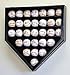 30 Baseball Ball Display Case Cabinet Holder Rack Home Plate Shaped w/98% UV Protection- Lockable -Black