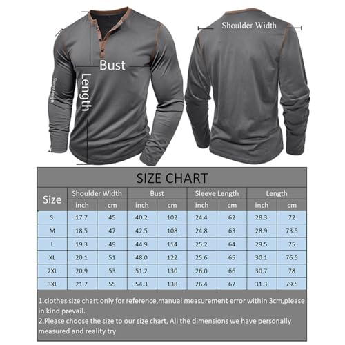 eoeioa Mens Long Sleeve Shirt Lightweight Long Sleeve Button Down Henley Shirts Baggy Casual Lightweight V-Neck Tops3