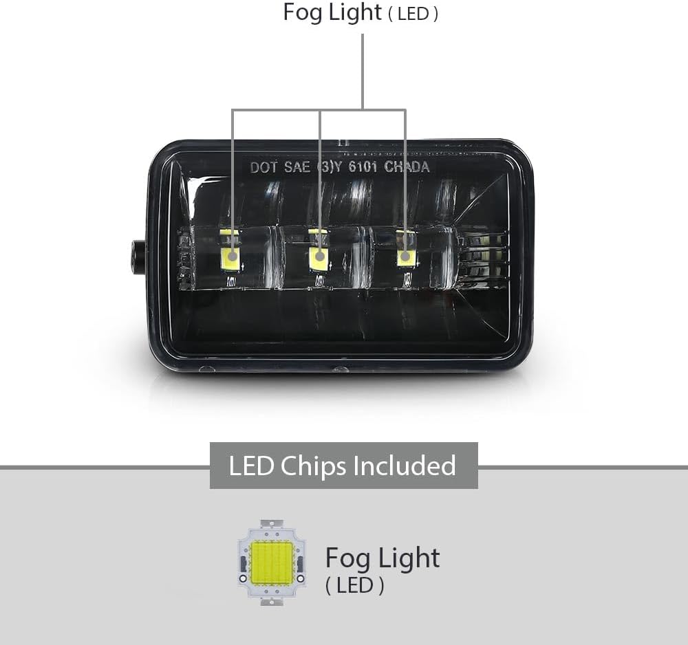 ALLGOOD LED Fog Lights Assembly w/o Bulbs, Compatible with Ford F150 Pickup 2015-2020,Bumper Driving Fog Lamps Replacement Left & Right Black Lens 1Pair