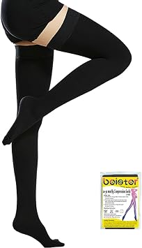beister Thigh High Compression Socks 20-30 mmHg for Women & Men Closed Toe