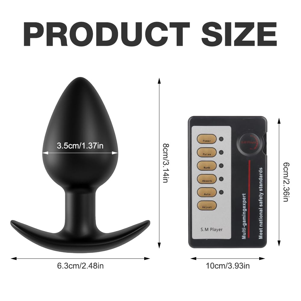Juego de tapón anal de electrochoque, tapón anal electro, consolador pequeño, juguete sexual con corriente de estimulación para hombres, electroestimulación sexual