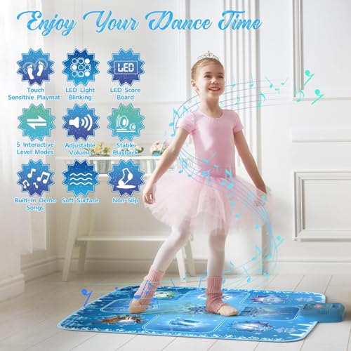 image for GirlsHome Dance Mat - Frozen Toys for Girls Electronic Dance Pad with 