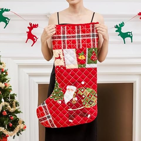EVENHUG 30 Inch Oversized Christmas Stocking Cover