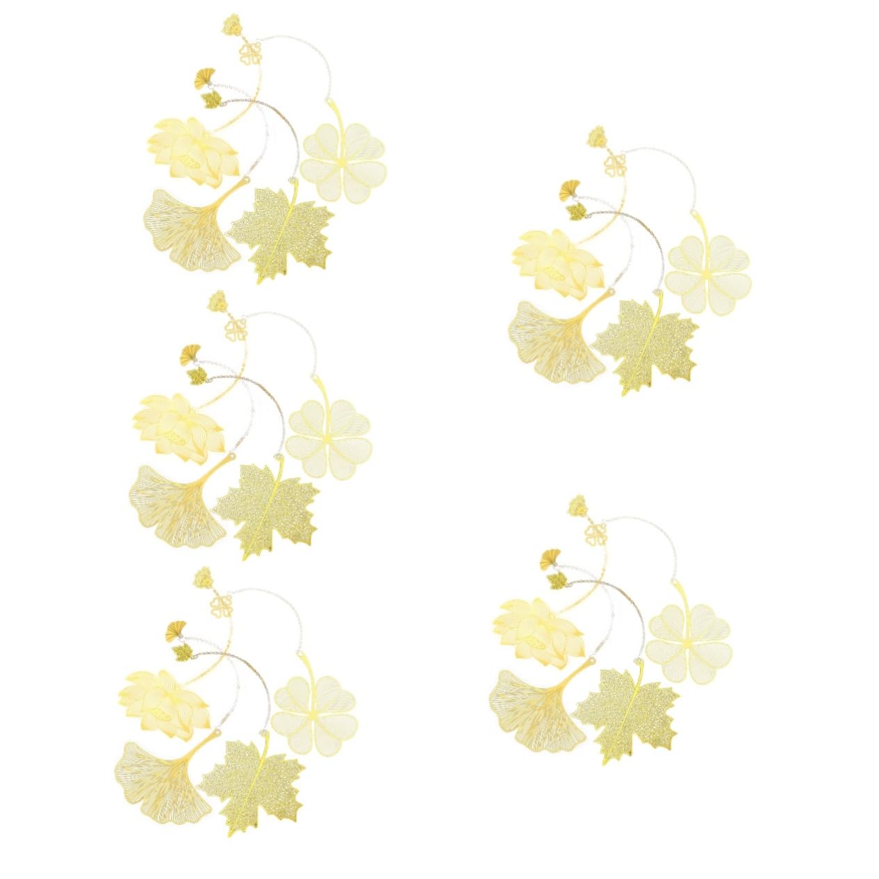 Lurrose 20 Pz Segnalibro Segnalibri a Foglia Vuota Arredamento Vegetale Regali Per i Lettori Arredamento Autunnale Adesivi Per Bambini Segnalibri in Stile Catena Golden Metallo