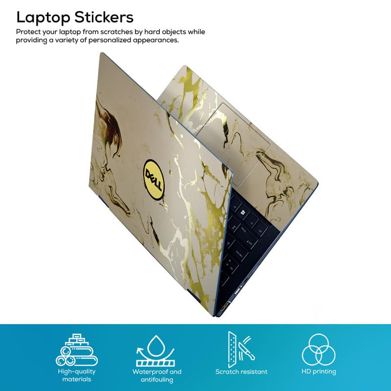 Image of Galaxsia DL252 Top+Wrist Pad Vinyl Laptop Skin /Sticker /Cover for 15 to 15.6 Inches Laptops Laminated-Removable-HD Quality Compatible for Dell-(15x10 Inches)