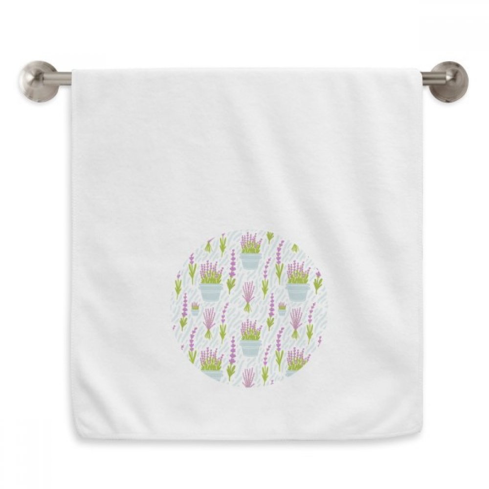Serviette lavande en coton doux 33x74 cm | Élégance et confort