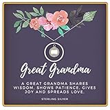 KEDRIAN Great Grandma Necklace, 925 Sterling Silver, Great Grandma Gifts, Best Pendant Gift For Great Grandmother, Great Grandma Mothers Day Or Birthday Gift, Promoted To Great Grandma Necklaces