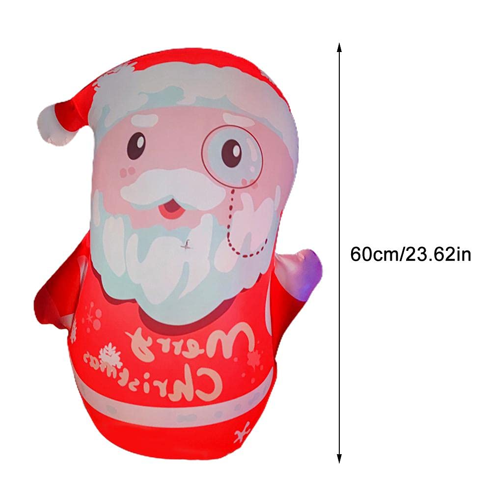 Babbo Natale Gonfiabile Luminoso a LED 120 Cm, 16 Colori Chiari, 4 modalità, Impermeabile, per Decorazioni Natalizie, Interno, Esterno, Giardini, Case