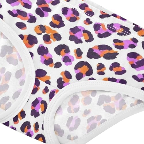 Toddlers Underwear Floral 2t Cotton Girl Panties Cute Fun Print Underpants Briefs Vibrant Leopard Print Pink4