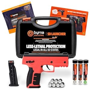 Byrna SD [Self Defense] Kinetic Launcher Ultimate Bundle – Non Lethal Kinetic Projectile Launcher, Home & Personal Defense | Proudly Assembled in The USA