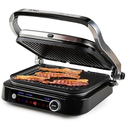 DOMO DO9249G Kontaktgrill - Grill Genius - Cool Touch Funktion - Ideal zum Grillen von Paninis, Toasts, Fleisch, Fisch, Gemüse und mehr - Edelstahl – Bild 8