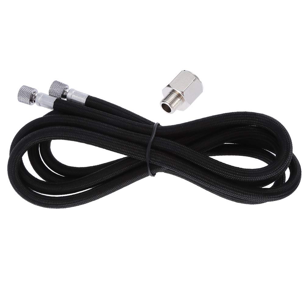 Mumusuki Premium Airbrush Compressor Hose Tool, Braided 1.8m EVA Includes Convenient 1/8"-1/4" Adapter and Clamps Ends for Multiple Airbrushing Applications