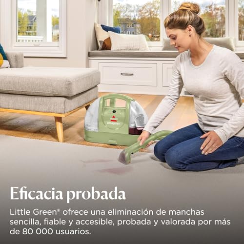Miniatura 4 de Bissell Little Green, Aspiradora De Agua Tapicería, Lava Aspiradora Para Manchas Cotidianas Y Suciedad, Limpiador De Liquidos Para Alfombras, Tapicería, Sofá, Auto Más, Motor Potente De 340w, 4098n