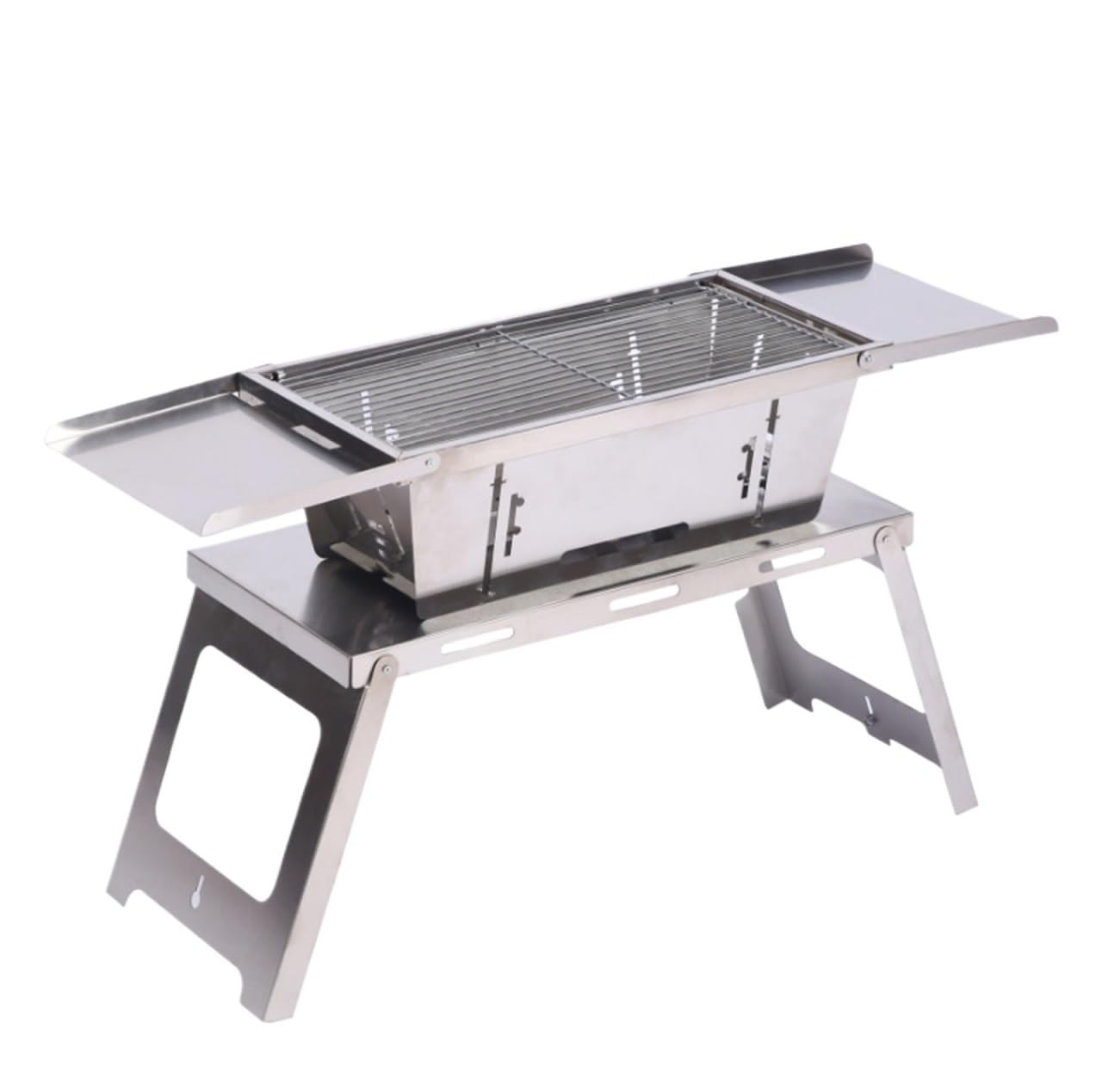 Griglia Portatile A Carbone in Acciaio Inox - Barbecue Compatto per Cucinare All'Aperto, Campeggio, Picnic E Giardino - Leggera E Facile da Trasportare, Perfetta per Fest