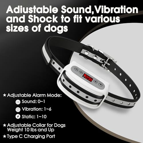 Blingbling Petsfun Electric GPS Wireless Dog Fence System, Pet Containment System with Waterproof and Rechargeable Training Collar Receiver for Dogs Pets Container Boundary (White)