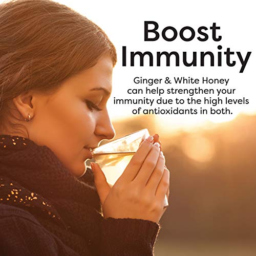 White Honey With Ginger, Raw, Unfiltered Ginger Honey From The Canadian Prairies, Gluten-Free, Unheated, Kosher, 17.5Oz #TOP3