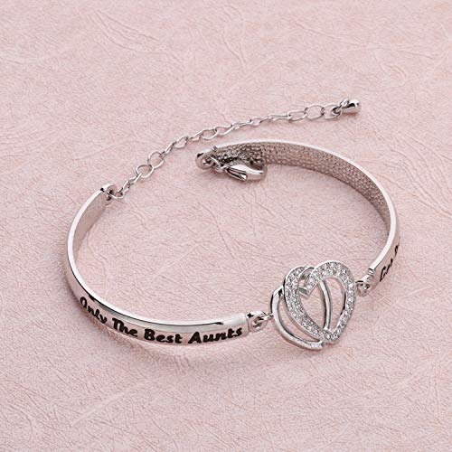FOTAP Godmother Bangle Only The Best Aunts Get Promoted to Godmother Bracelet Baptism Gift for Aunt3