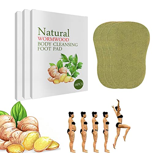 48/96/160Stück Pure Health Wermut-Körper-Entgiftungspads, Anti-Schwellungs-Ingwer-Entgiftungspflaster, Naturkräuter-Wermut-Fuß-Detox-Pads, De-Tox-Fußpolster (48Stück) Cover