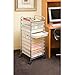 Multi-Use 10 Drawer Rolling Cart , Clear White and Chrome
