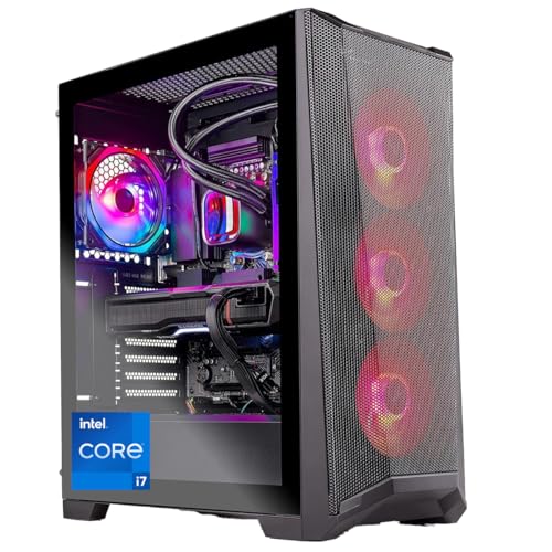 Image of Skytech Gaming Chronos Gaming PC Desktop - Intel Core i7 13700K 3.4 GHz, NVIDIA RTX 4070, 1TB NVME SSD, 32GB DDR5 RAM RGB, 750W Gold PSU, 360mm AIO, 11AC Wi-Fi, Windows 11 Home 64-bit,Black