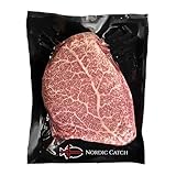Nordic Catch Grade A5 Japanese Wagyu Filet Mignon Steak Without Bone, Always Fresh Thick Cut, Skin-Packed 100% Authentic A5 Wagyu Steak from Kagoshima Reserve - Great Gift (8 oz, 1, Count)
