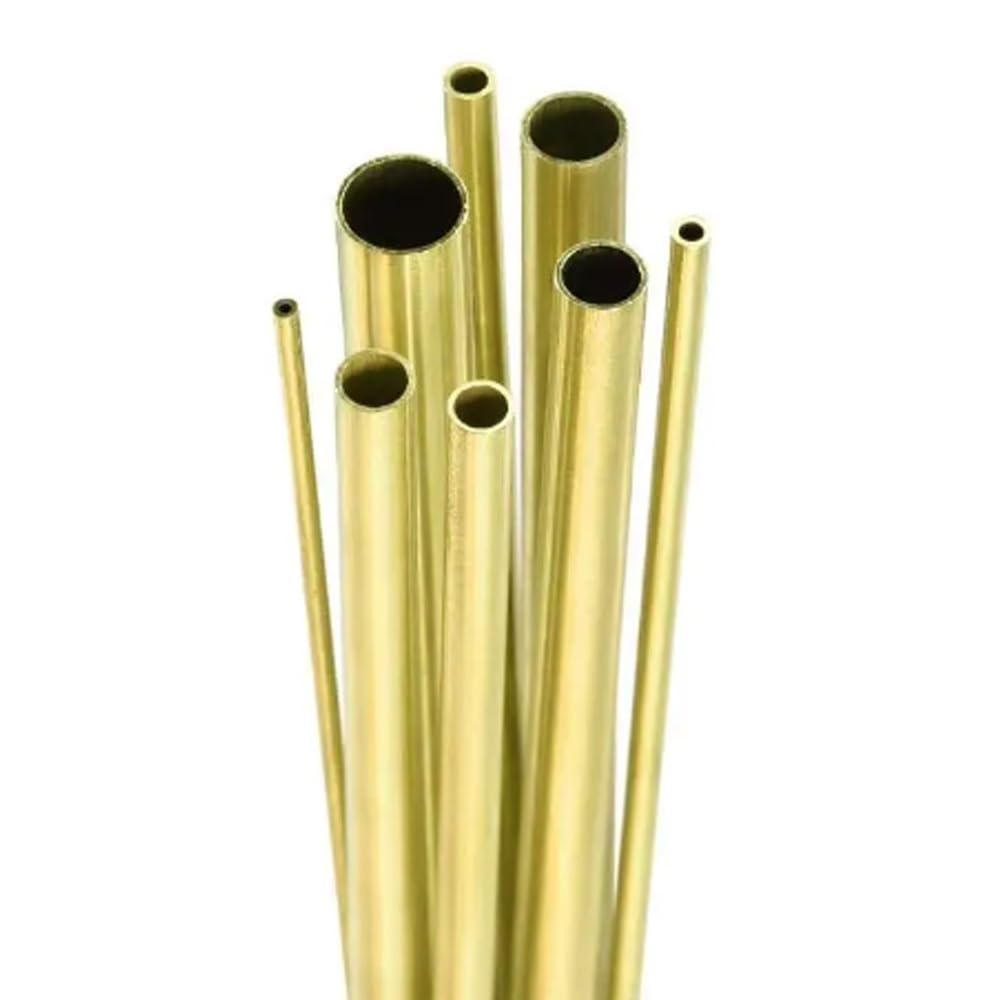 Tubos redondos de latón sin costuras, tubo de latón, 10 tubos de latón de diámetro redondo (18 x 1 x 250 mm)