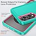 Fucozan for Samsung Galaxy S25 Edge Case with Kickstand Case 3-Layer Military Grade Protective Case Cover Silicone Heavy Duty Rugged Shockproof for Galaxy S25 Edge Phone Case (Cyan+Rose Red)