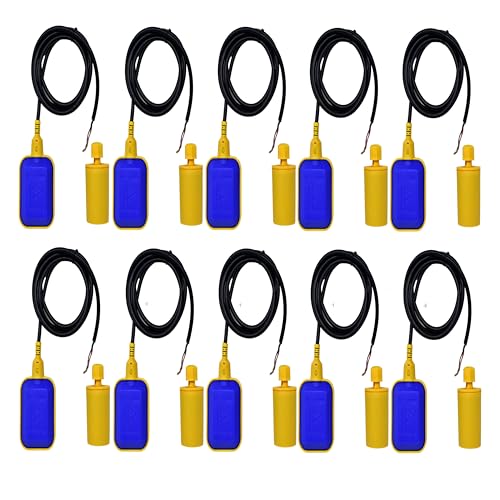 Image of AMPEREUS Automatic Motor On /Off Water Tank Controller Sensor | Float Switch Sensor | Fully Automatic Water Level Control & Auto Cut Off System with 2 Meter Wire (Pack 10)