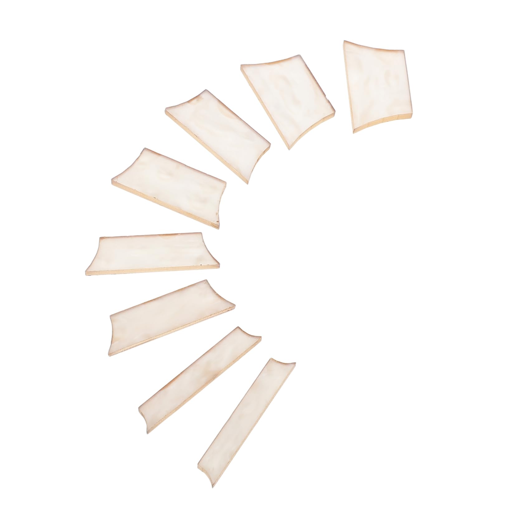 SUPVOX Electric Guitar Accessory Kit 9pcs Trapezoid Inlay Shells for Fretboard Acoustic Guitar Bass Parts