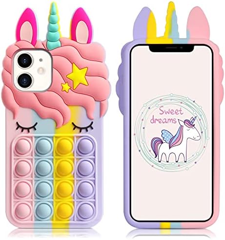 Vunake for iPhone 11 Case iPhone11 Phone Case for Kids Girls Poppet Fidget Case Heavy Duty Bumper Cover Soft Gel Protective Case Liquid Silicone Shockproof Phone Case Cover for iPhone 11 - Unicorn